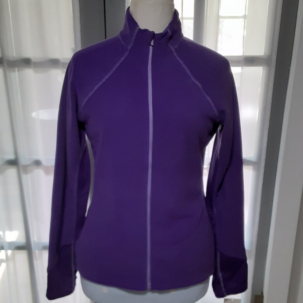 Women's Fleece Purple Zip Up top and or jacket by Everlast Size L NWT